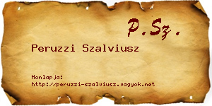Peruzzi Szalviusz névjegykártya